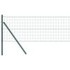 vidaXL Fence with Post Green 0.4 x 10 m Steel and PVC