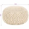 vidaXL Macrame Handmade Pouffe 45x30 cm Cotton