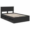 vidaXL Bed Frame with Headboard Black 120 x 200 cm Solid Pine Wood