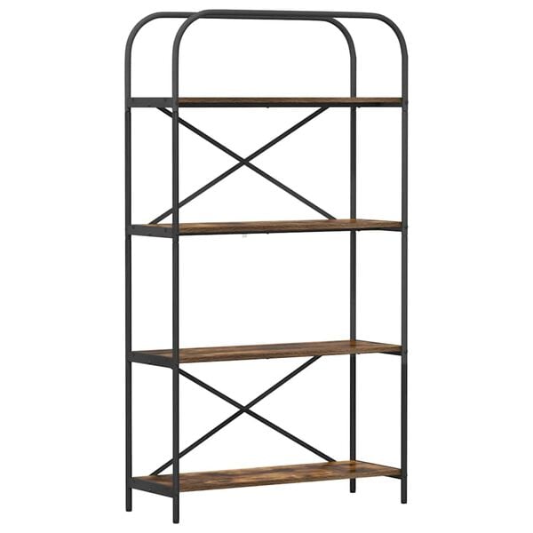 vidaXL Bookshelf Smoked Oak 80 x 30 x 146 cm Engineered wood