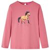 vidaXL Kids'T-shirt with Long Sleeves Old Pink 128