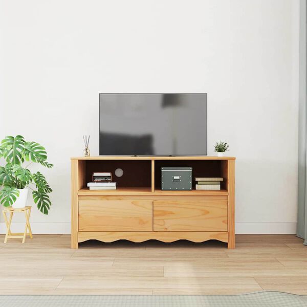 vidaXL TV Cabinet Drammen Oak 99 x 43 x 55 cm Solid Pine wood