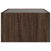 vidaXL Coffee Table with Infinity LED Brown Oak 70x50x30 cm