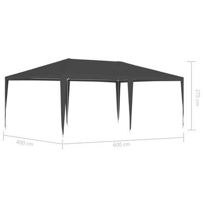 vidaXL Professional Party Tent 4x6 m Anthracite 90 g/m²