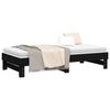 vidaXL Pull-out Day Bed without Mattress Black 2x(75x190) cm