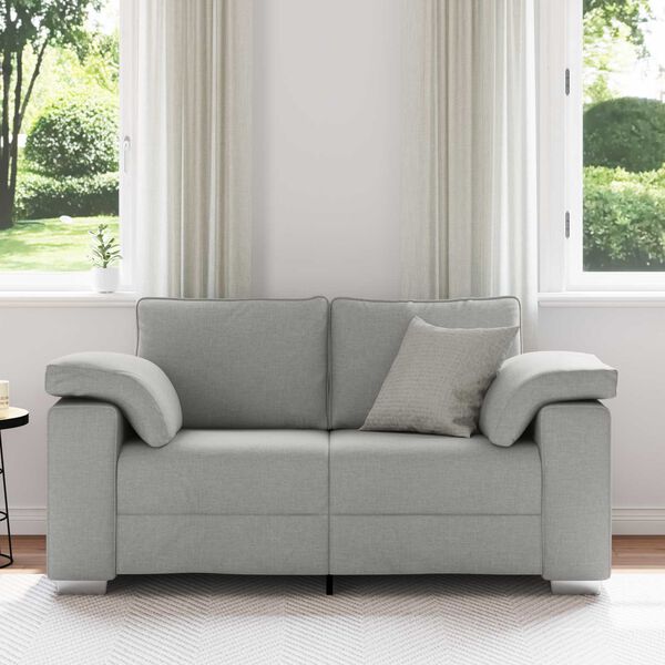 vidaXL Sofa Cloud Grey 160 x 77 x 82 cm Fabric