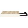 vidaXL Floating Wall Shelves 4 pcs Oak and White 23x23.5x3.8 cm MDF