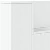 vidaXL Headboard Cabinet with LED White 160 x 16.5 x 103.5 cm