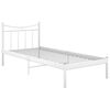 vidaXL Bed Frame without Mattress White Metal 90x200 cm