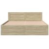 vidaXL Bed Frame with Headboard without Mattress Sonoma Oak 160x200 cm
