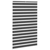 vidaXL Zebra Blind Black 145x200 cm Fabric Width 140.9 cm Polyester