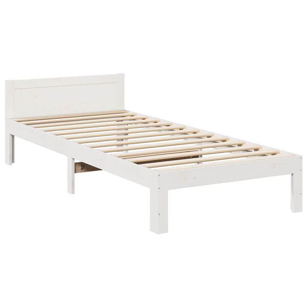 vidaXL Family Bed Frame No Mattress White 270x200 cm Solid Wood Pine