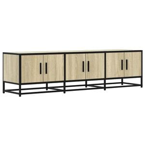 vidaXL TV Cabinet Sonoma Oak 150x35x41 cm Engineered Wood and Metal