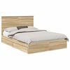 vidaXL Storage Bed with Drawer Sonoma Oak 135 x 190 cm Engineered Wood