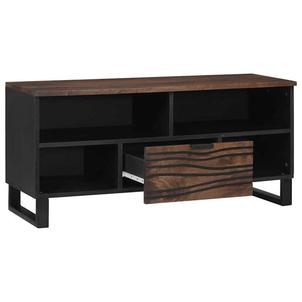 vidaXL TV Units with Drawer Walnut 105 x 33 x 46 cm Engineered wood