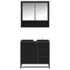 vidaXL Bathroom Furniture Set 2 pcs Black Oak Engineered Wood