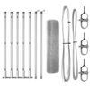vidaXL Welded Wire Fence with Concrete Base 10 x 0.4 m Silver Mesh