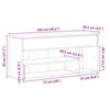 vidaXL Shoe Bench Sonoma Oak 102x30.5x45 cm Engineered Wood