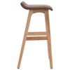 vidaXL Bar Stools 2 pcs Taupe Fabric