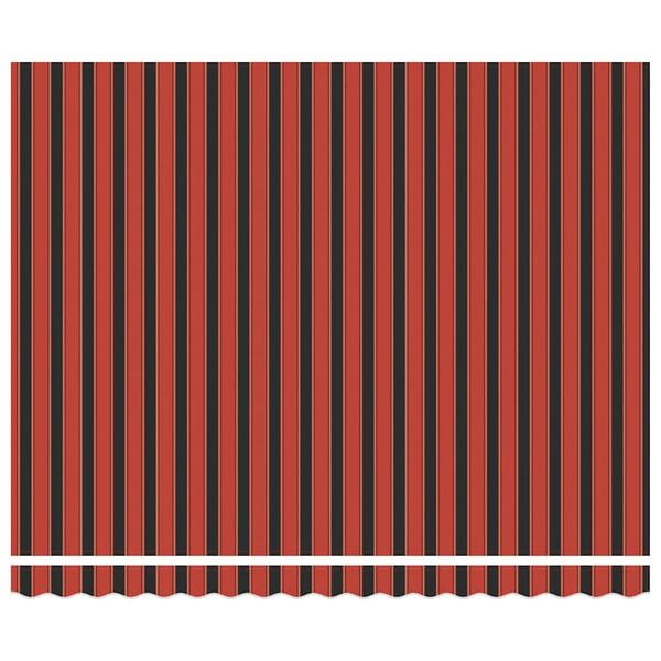 vidaXL Retractable Awning Orange and Brown 4x3 m Fabric and Aluminium