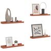 vidaXL Wall Shelf with Shelf 4 pcs Red 40 x 9 x 3 cm Engineered Wood