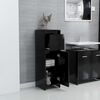 vidaXL 3 Piece Bathroom Furniture Set Black Engineered Wood