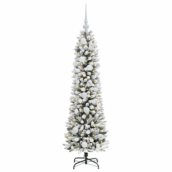 vidaXL Artificial Christmas Tree with 150 LEDs with Stand White 120 cm