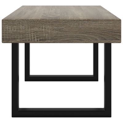 vidaXL Coffee Table Grey and Black 90x45x40 cm MDF and Iron