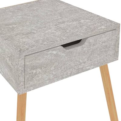 vidaXL Bedside Cabinet Concrete Grey 40x40x56 cm Engineered Wood