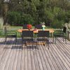 vidaXL 7 Piece Garden Dining Set Poly Rattan Black