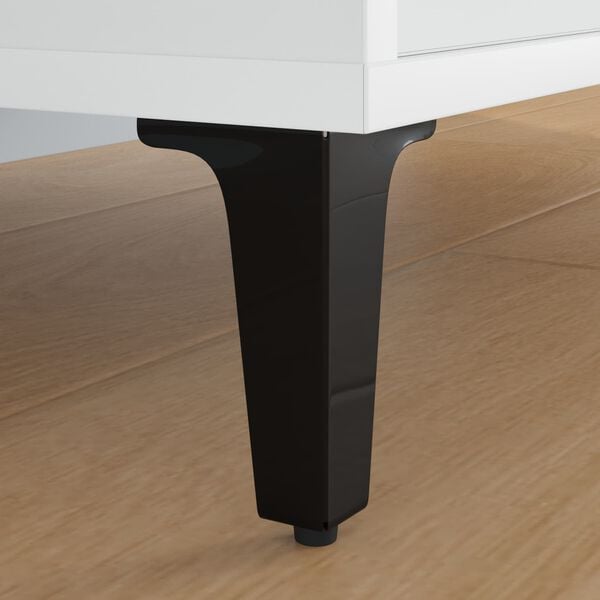 vidaXL Furniture Feet 2 pcs Black 54.1 x 54.1 x 100 mm Iron