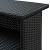 vidaXL 3 Piece Garden Bar Set with Cushions Poly Rattan Black