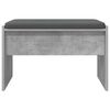 vidaXL Hall Bench with Cushion Concrete Grey 63 x 38 x 40 cm
