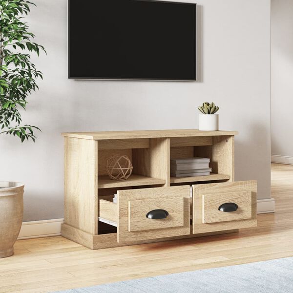 vidaXL TV Cabinet Sonoma Oak 80x35x50 cm Engineered Wood