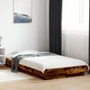 vidaXL Bed Frame with LED Lights without Mattress Smoked Oak 90x190cm