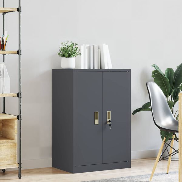 vidaXL Storage Cabinet Anthracite 60 x 40 x 90 cm Steel