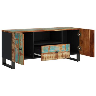 vidaXL TV Cabinet 105x33.5x46 cm Solid Wood Reclaimed&Engineered Wood