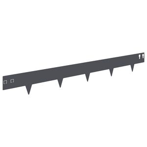 vidaXL Lawn Edging 20 pcs 100 x 12 cm Steel Anthracite