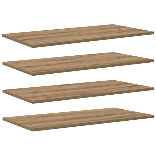 vidaXL Bookshelf Board 4 pcs Brown 80 x 40 x 1.5 cm Engineered Wood