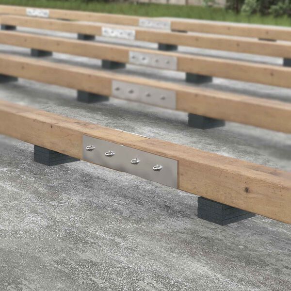 vidaXL Rubber Granulate Patio Pad Black 6 x 9 x 1 cm Rubber