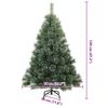 vidaXL Artificial Christmas Tree with 150 LEDs Green 120 cm PE and PVC