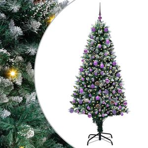 vidaXL Artificial Christmas Tree with 300 LEDs with Stand Green 180 cm