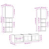 vidaXL 5 Piece TV Wall Units with LED Concrete Grey Engineered Wood