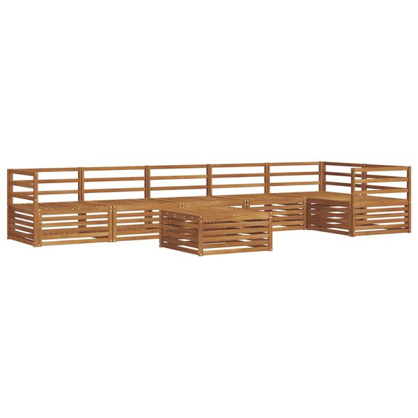 vidaXL Outdoor Sofa Set 7 pcs Natural Solid Acacia Wood