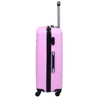 vidaXL Hardcase Trolley Set 3 pcs Pink ABS