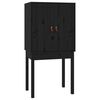 vidaXL Highboard Black 60x40x120 cm Solid Wood Pine