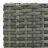 vidaXL Garden Bar Stools with Cushions 4 pcs Grey Poly Rattan