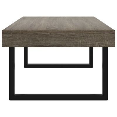 vidaXL Coffee Table Grey and Black 120x60x40 cm MDF and Iron