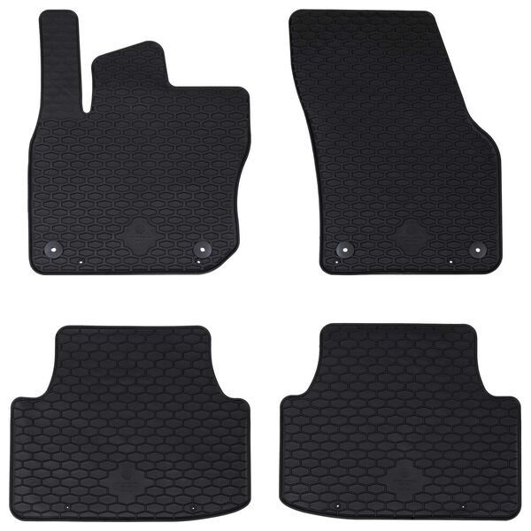 vidaXL Car Mat 4 pcs Black VW TIGUAN TDI Rubber