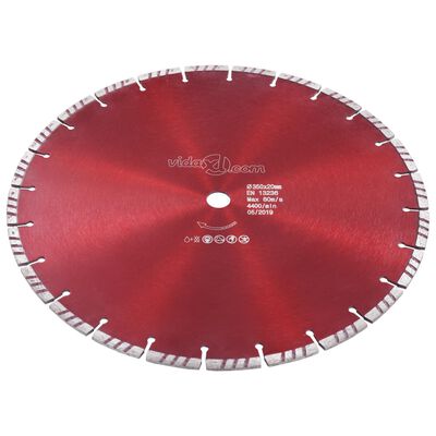 vidaXL Diamond Cutting Disc with Turbo Steel 350 mm